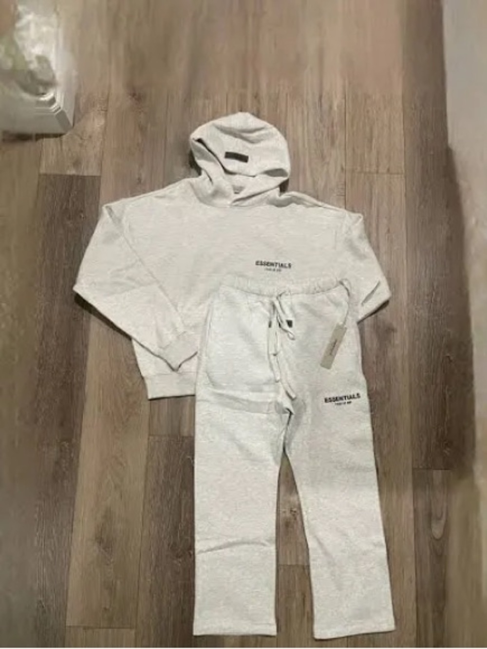 Light Gray Essentials Hoodie & Sweatpants Set